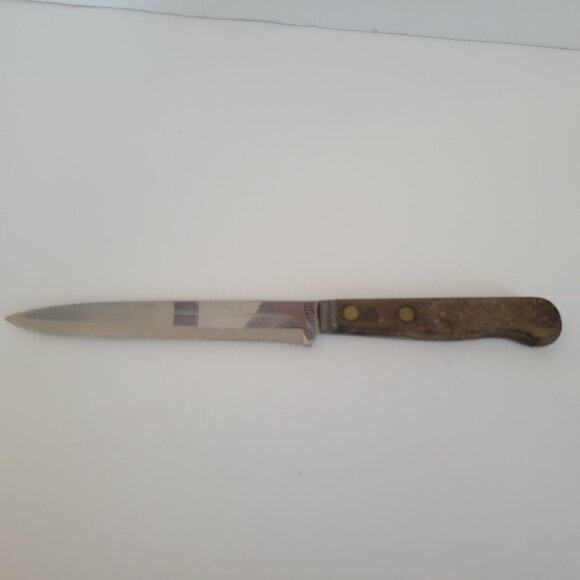 Vintage Real-Keen Wooden Handle Carving Knife 11" Long - Picture 1 of 5